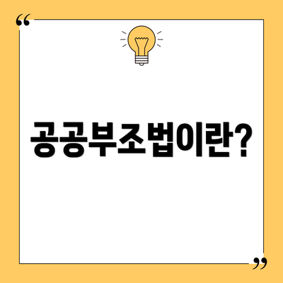 공공부조법이란?