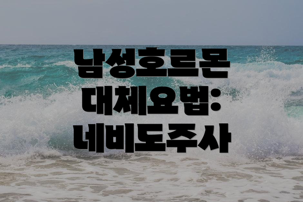 남성호르몬 대체요법: 네비도주사