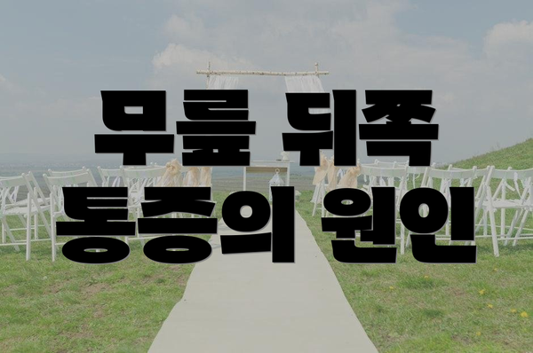 무릎 뒤쪽 통증의 원인