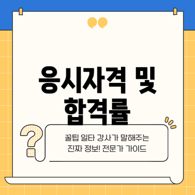 응시자격 및 합격률
