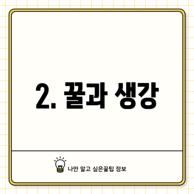 2. 꿀과 생강
