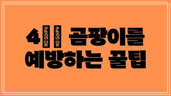 4️⃣ 곰팡이를 예방하는 꿀팁