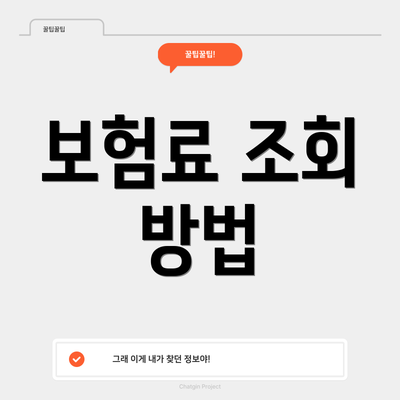 보험료 조회 방법