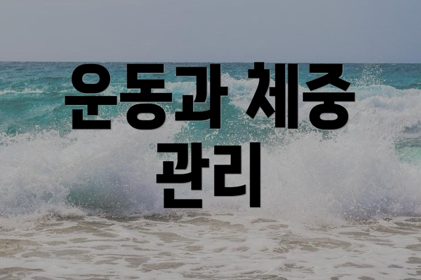 운동과 체중 관리