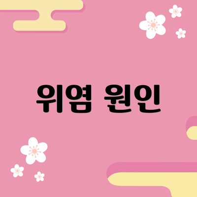 위염 원인