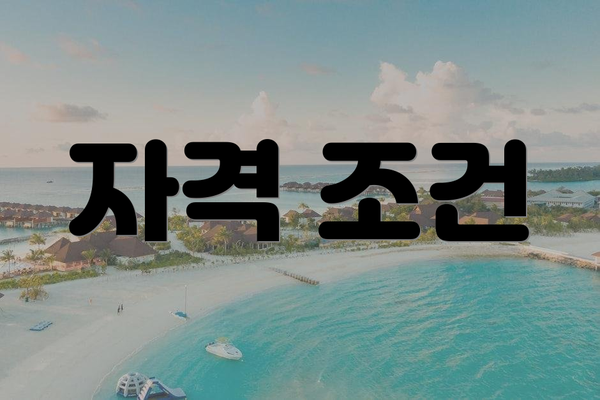자격 조건