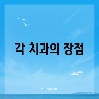 각 치과의 장점