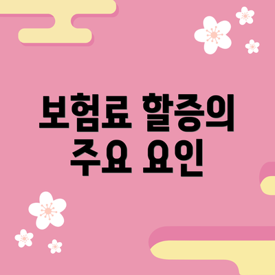 보험료 할증의 주요 요인