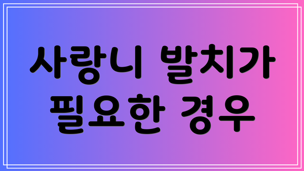 사랑니 발치가 필요한 경우