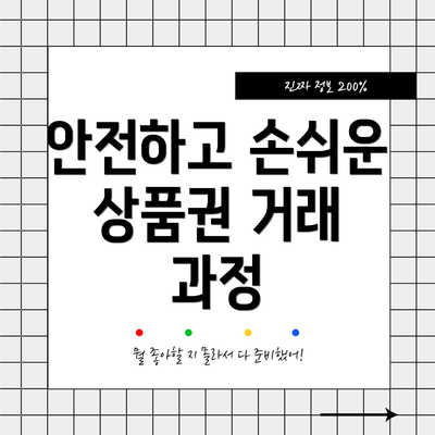 안전하고 손쉬운 상품권 거래 과정