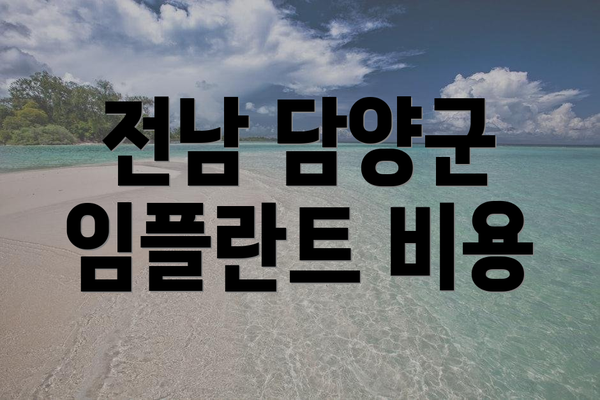 전남 담양군 임플란트 비용