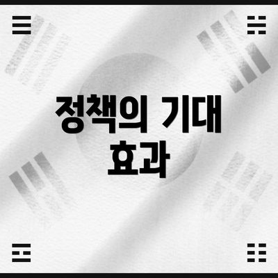 정책의 기대 효과
