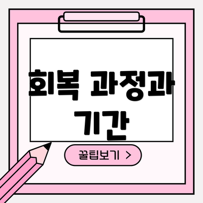 회복 과정과 기간