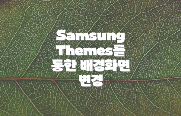 Samsung Themes를 통한 배경화면 변경