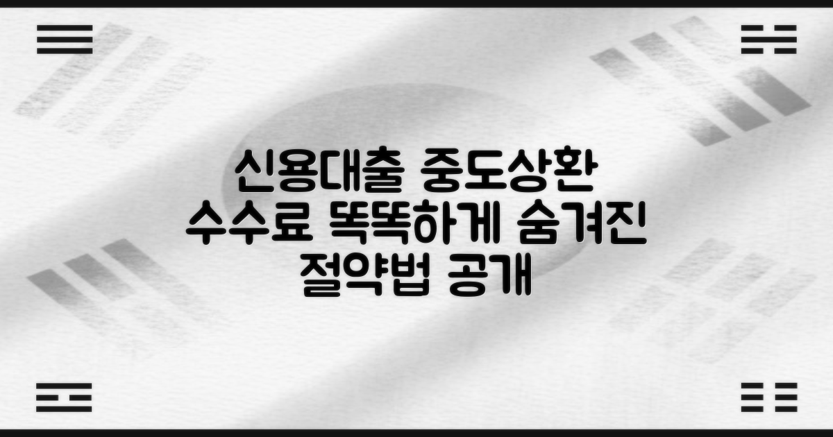 신용대출 중도상환 수수료, 똑똑하게 관리하는 방법