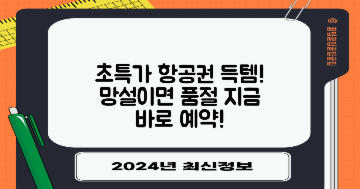 저가항공권 득템, 망설이지 말고 지금 예약해!