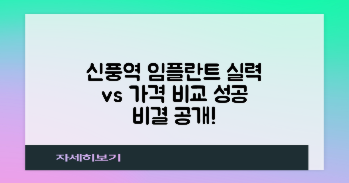 신풍역 치과, 실력과 가격 비교: 성공적인 임플란트 위한 정보 탐색