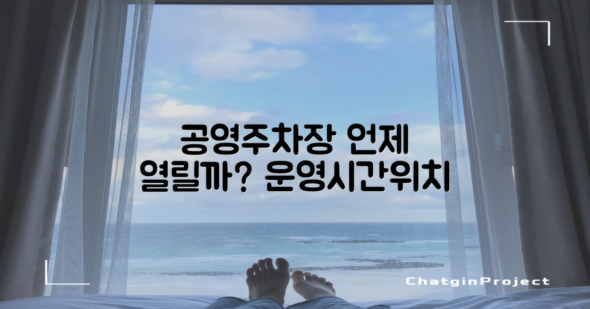 노외 공영주차장, 언제 열릴까요? 운영시간과 위치, 미리 파악하고 편리하게 이용하세요!