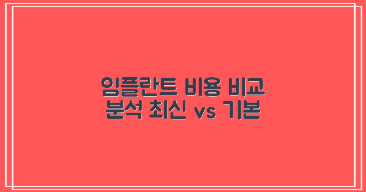 임플란트 비용, 얼마가 적당할까? 최신 vs 기본 임플란트 비교