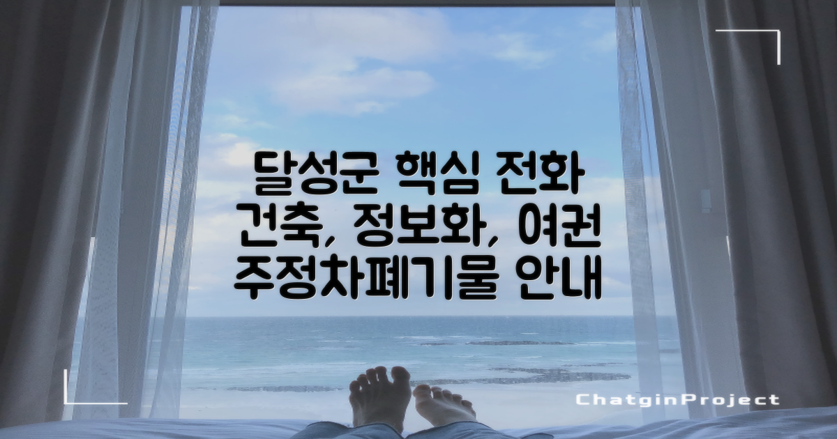 달성군 주요 행정 전화번호 안내: 건축, 정보화, 여권, 주정차 및 폐기물 처리
