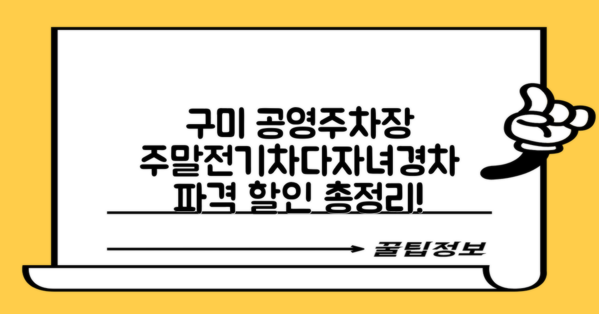 구미 공영주차장, 주말/전기차/다자녀/경차 할인 혜택 완벽 분석!