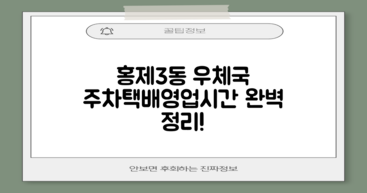 홍제3동 우체국, 주차/택배 조회/영업시간 완벽 정리!
